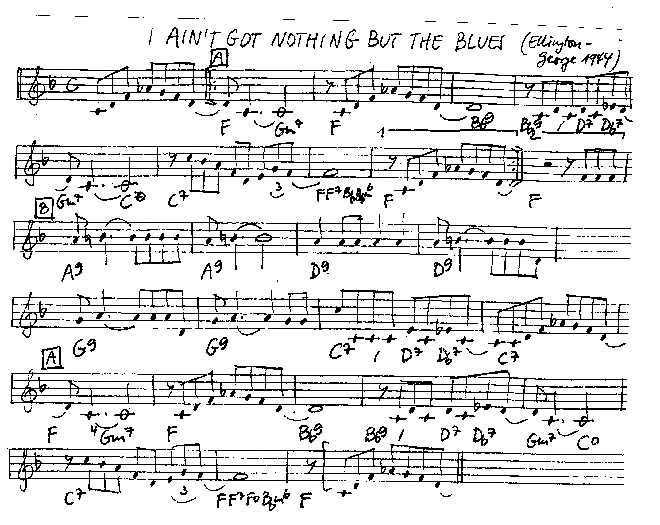 i ain't got nothing but the blues leadsheet – book us for your next 20s or gatsby event